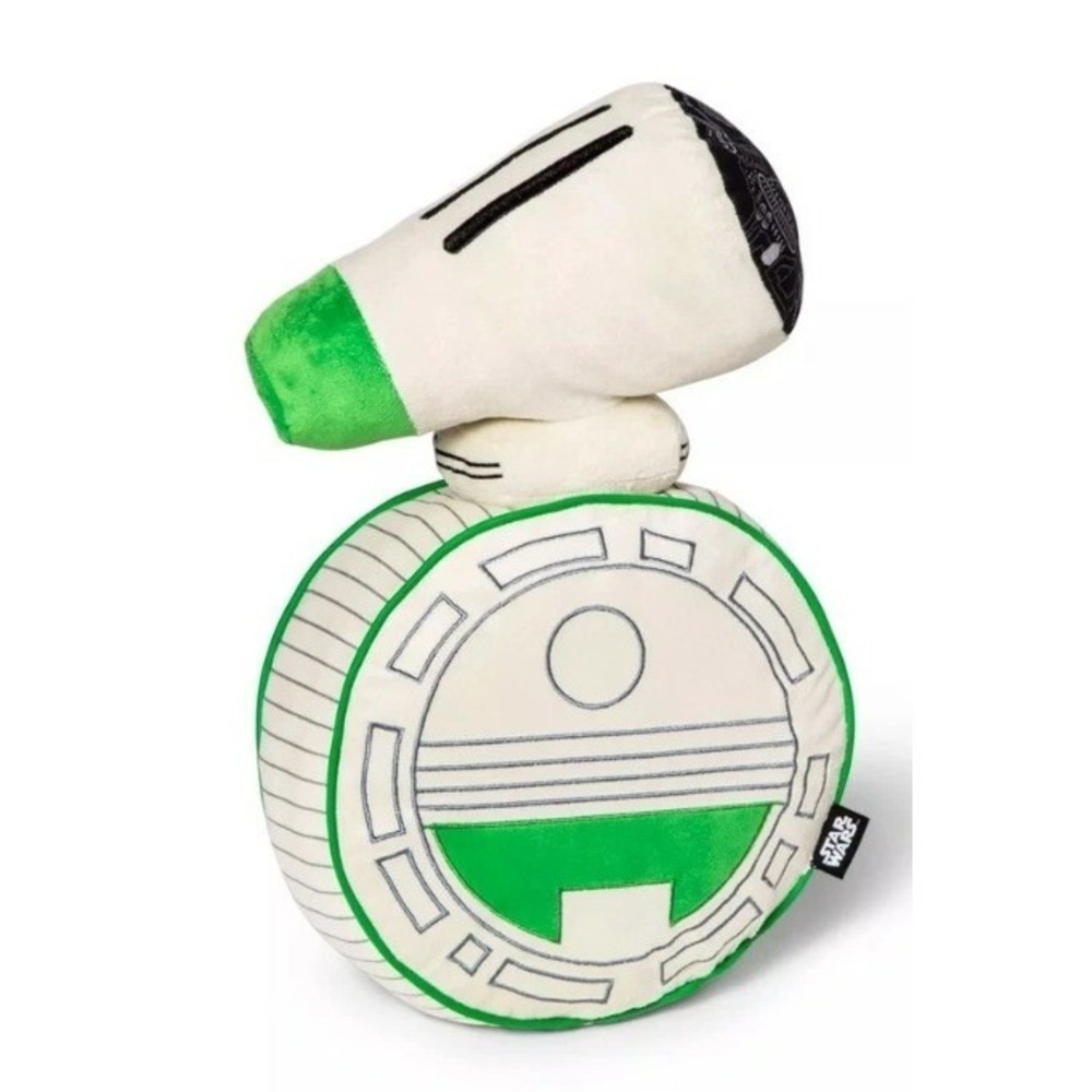 NEW Disney Star Wars D-O Droid Pillow Buddy Plush White Green Embroidered